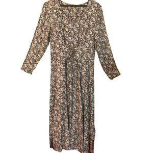 Vintage 90’s long floral prairie dress with lacing